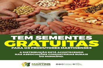 Distribuição de sementes aos agricultores martinenses