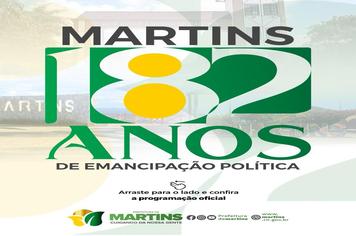 Programação completa da Emancipação Política de Martins