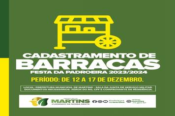 Cadastro de Barracas para a festa da Padroeira – 2023/2024