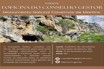 Formação do Conselho Gestor do Monumento Natural Cavernas de Martins
