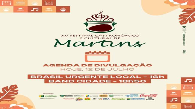 Divulgação do Festival Gastronômico e Cultural de Martins