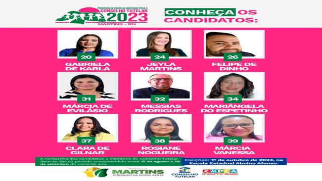 Conheça os candidatos ao Conselho Tutelar de Martins