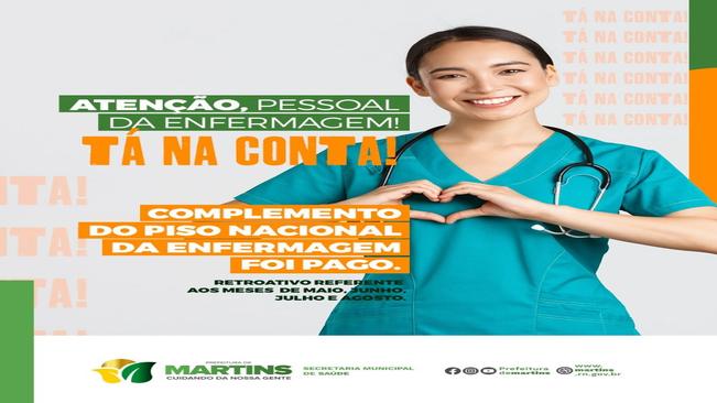 Pagamento referente ao piso da Enfermagem