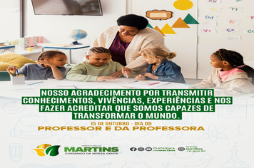 Feliz dia do professor!