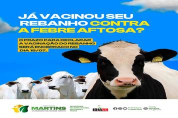 Declaração da vacina contra a febre aftosa