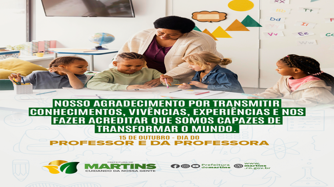 Feliz dia do professor!