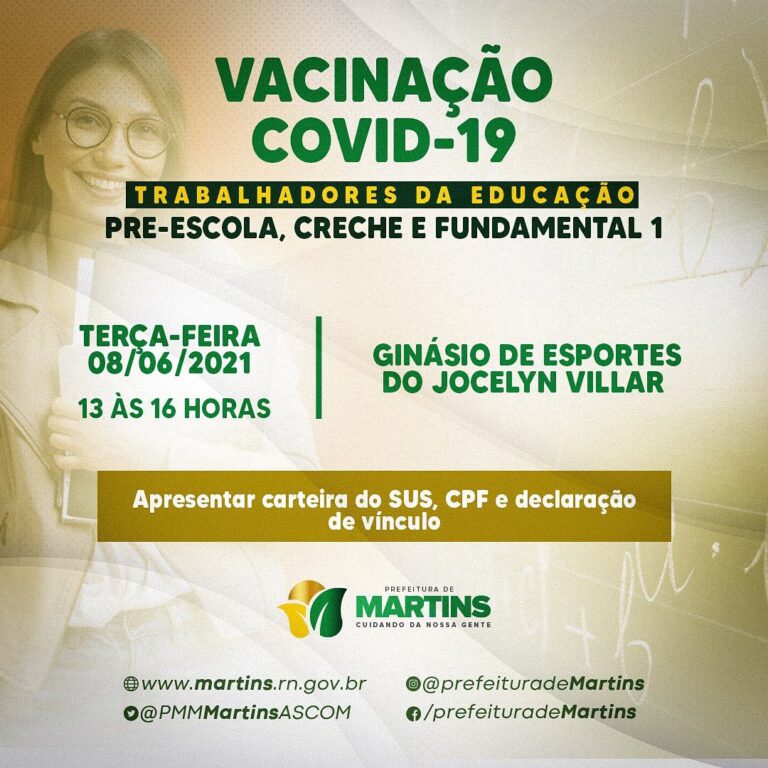 Read more about the article Vacinação COVID-19 – Trabalhadores da Educação