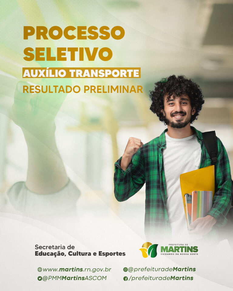 Read more about the article Processo Seletivo – Auxílio Transporte, resultado preliminar
