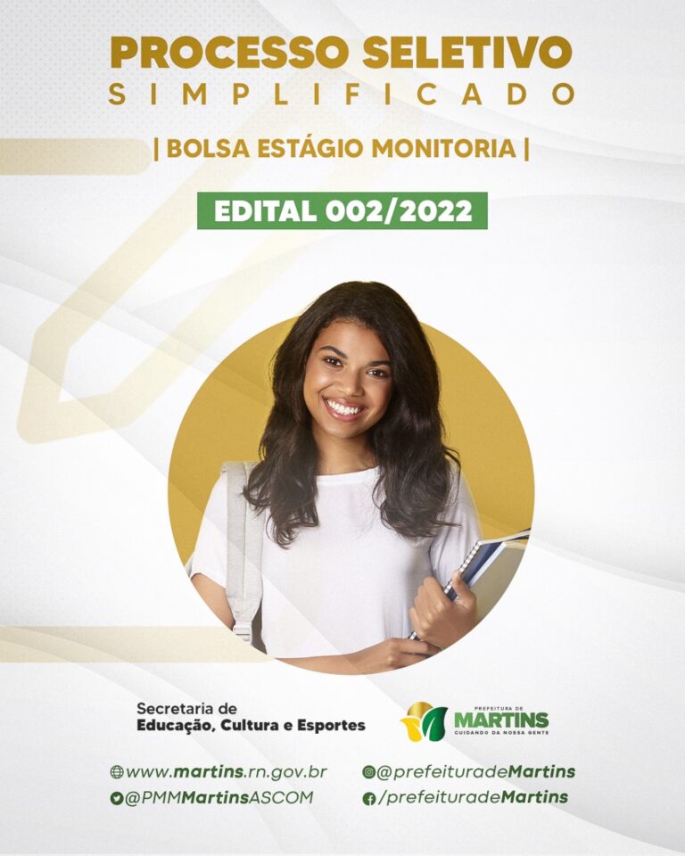 Read more about the article Edital – Bolsa Estágio Monitoria