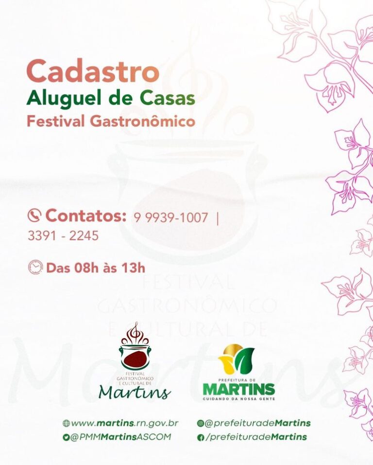 Read more about the article Cadastro de casas para o Festival Gastronômico